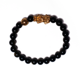 Mini Wealth Charm | Pixiu Obsidian Bracelet (Mini Beads)